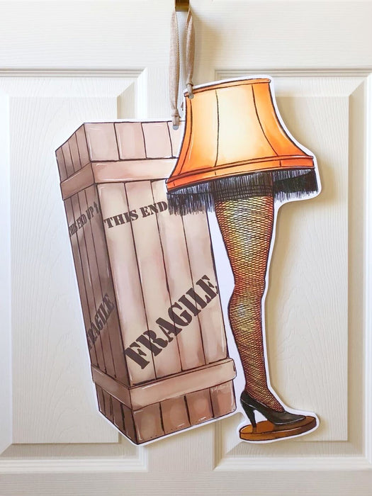 Leg Lamp Fragile Door Hanger