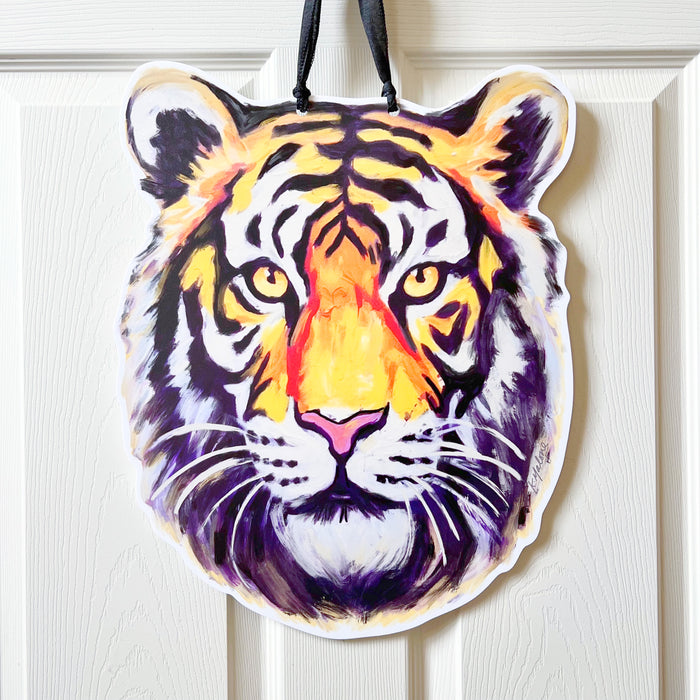Black Stripe Tiger Head Door Hanger - ONLINE EXCLUSIVE