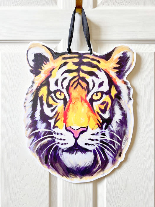 Black Stripe Tiger Head Door Hanger - ONLINE EXCLUSIVE