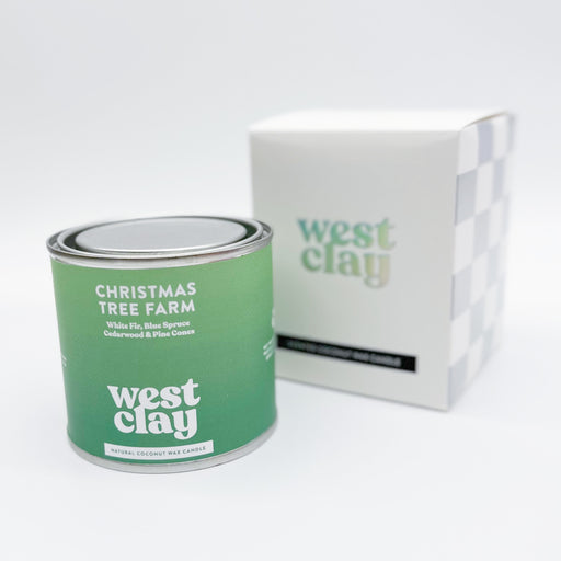 West Clay Christmas Tree Farm Swiftie Candle, White Fir, Blue Spruce, Cedarwood & Pinecone Scented, Christmas Scented