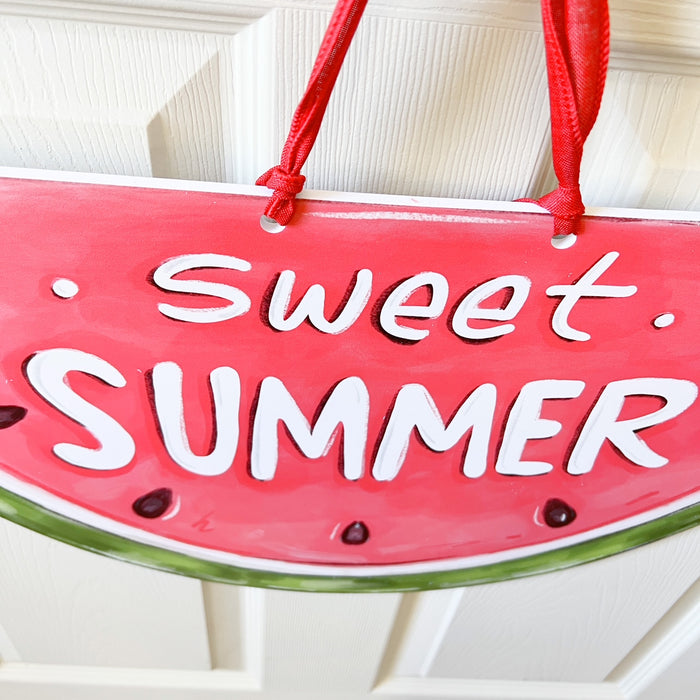 Sweet Summertime Watermelon Door Hanger