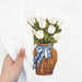 Home Malone Designs White Tulips Flowers in Wicker Basket with Chinoiserie Bow Grandmillenial Coquette Trendy Home + Kitchen Decor // Best Place to Shop in New Orleans // Spring New Arrivals // Gifts for Mom