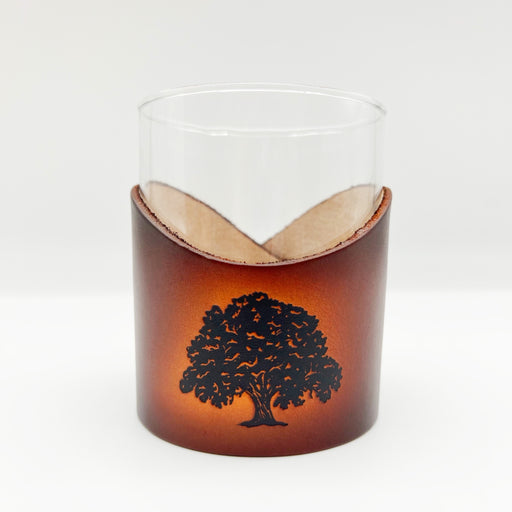 Lindy Leather at Home Malone Leather Lowball New Orleans Oak Tree Cocktail Drinking Glass // Groomsmen Gift Guide // Father's Day Ideas // Locally Made // Louisiana