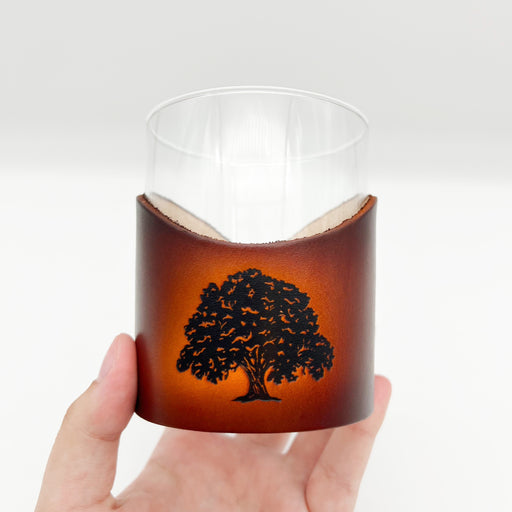 Lindy Leather at Home Malone Leather Lowball New Orleans Oak Tree Cocktail Drinking Glass // Groomsmen Gift Guide // Father's Day Ideas // Locally Made // Louisiana