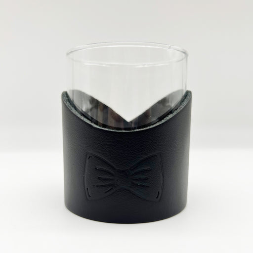 Lindy Leather Classic Black Bowtie Kitchen + Bar Glassware Lowball Drinking Glass // Gift Guide for Groom // Matching Set // Wedding Gifts // New Orleans, LA