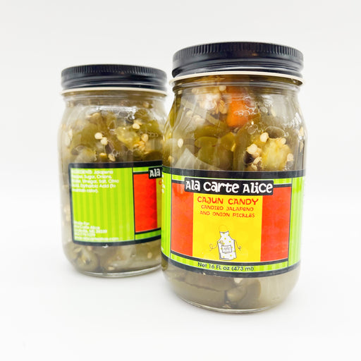 Ala Carte Alice at Home Malone New Orleans Spicy Cajun Candy Jalapeño + Onion pickles - Gifts for Dad - Father's Day Gift Ideas - Pantry Essentials - Serve with Crackers