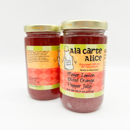 Ala Carte Alice Gourmet Gifts for All Occasions Lemon Orange Pepper Jelly at Home Malone - Made in Mississippi - Spicy + Sweet Jam - Gift Ideas for The Cook