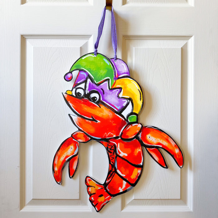 Mardi Gras Crawfish Door Hanger