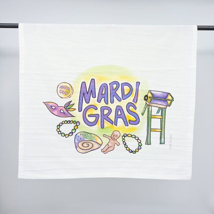 Mardi Gras Towel, New Orleans Towel, Cute Towel, Home Malone, Local Life Linens