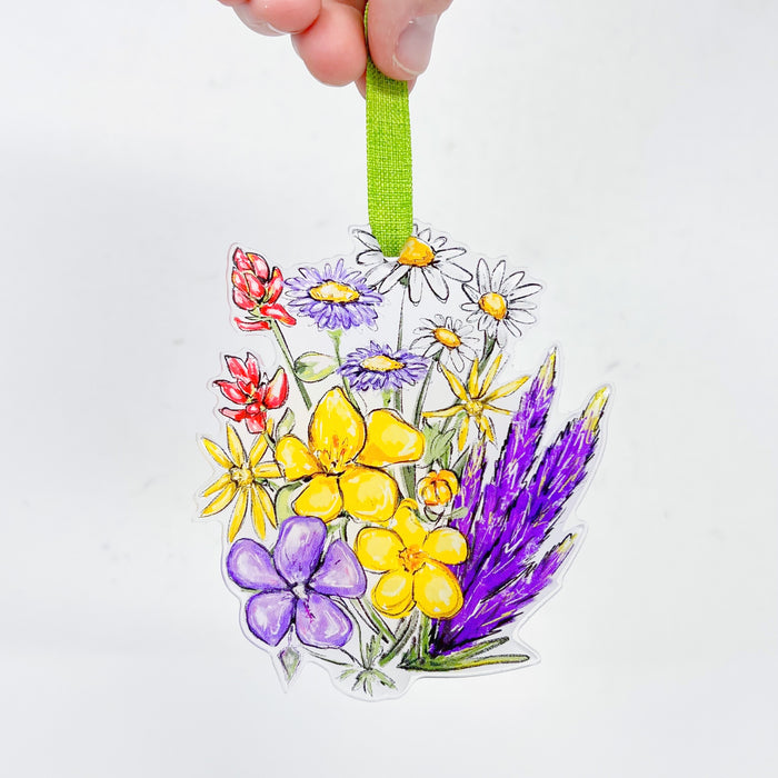 Acrylic Wildflower Ornament