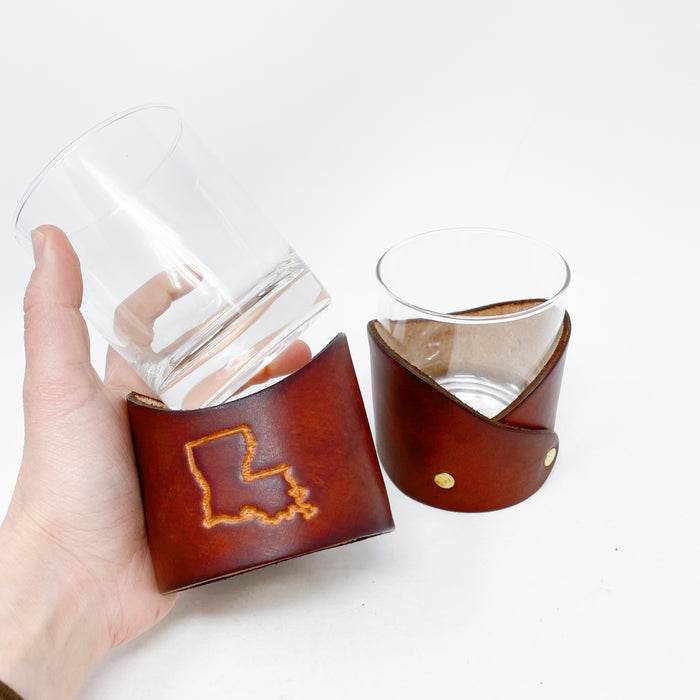 Louisiana State Wrap Lowball Glass