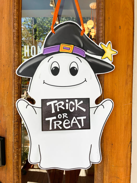Trick-or-Treat Ghost Door Hanger
