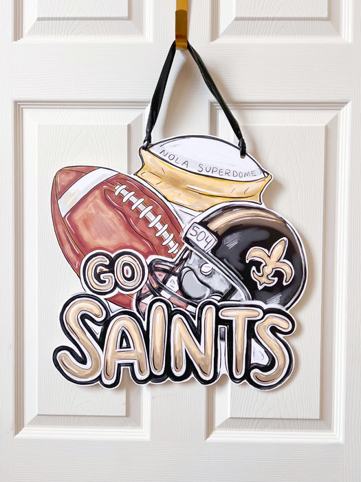 Go Saints Door Hanger