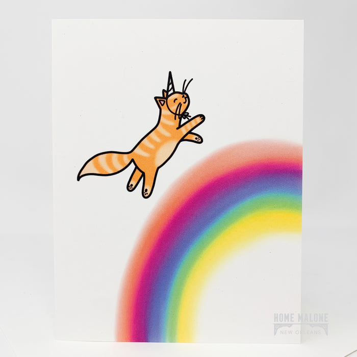 Rainbow Cat Card
