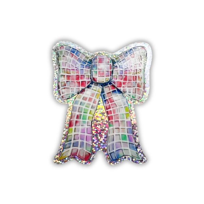 Disco Bow Holographic Sticker - LOW STOCK