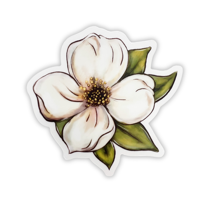 White Dogwood Flower Sticker - LOW STOCK