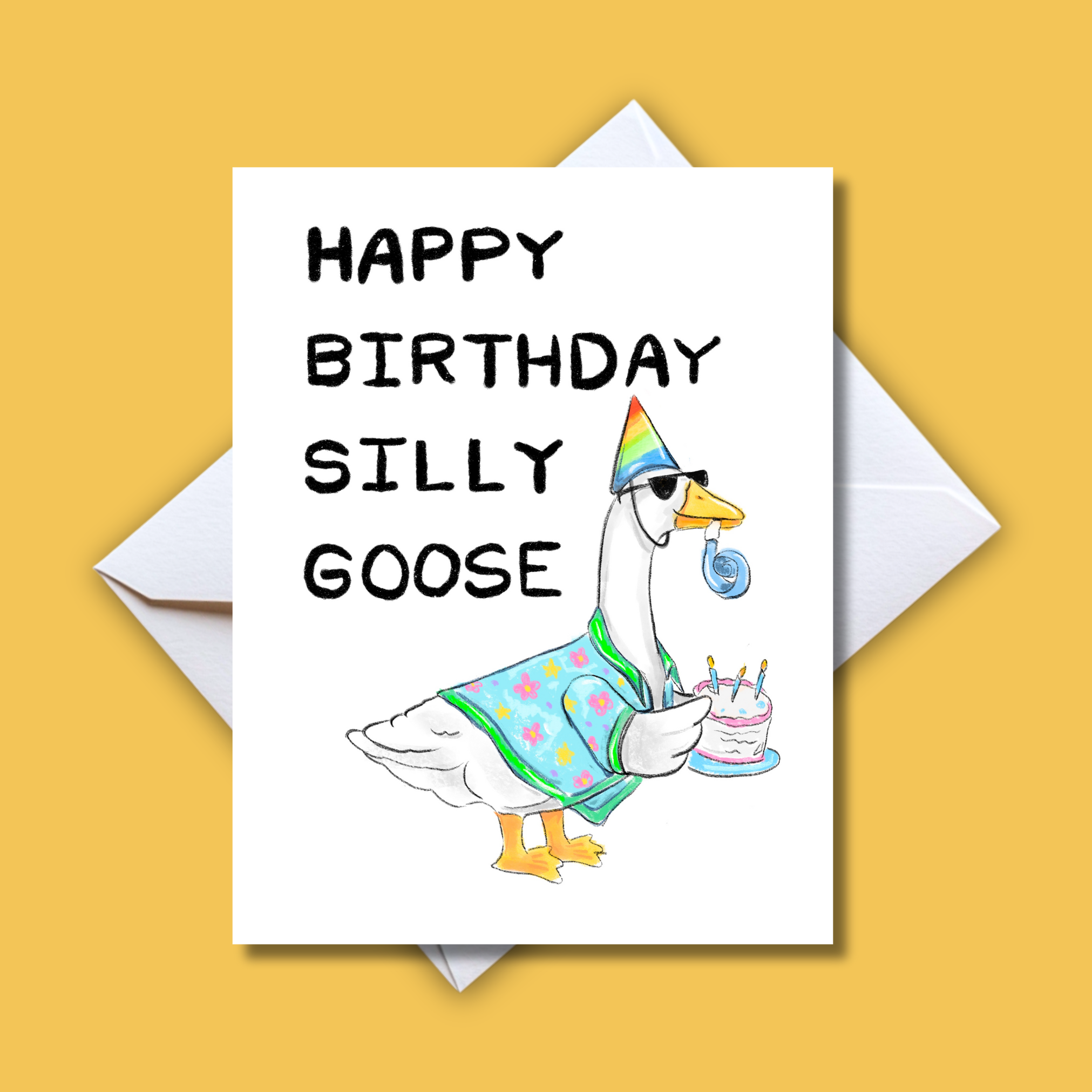 Home Malone Happy Birthday Silly Goose Card - Funny + Cute Card for ...