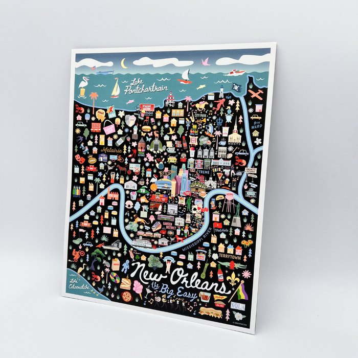 NOLA Map Art Print