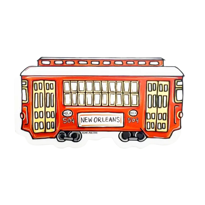 Red Streetcar Sticker