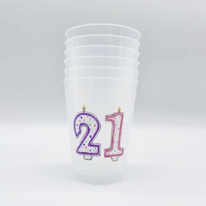 Twenty First Birthday Party Cup Set