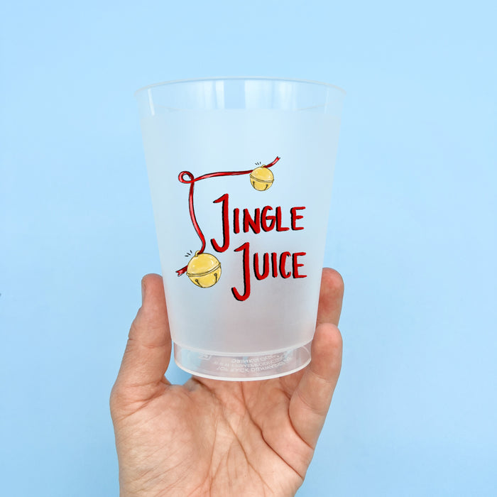 Home Malone Jingle Juice Party Cups Set of 6 - Holiday Christmas Fun Shatterproof Geaux Cups - Holiday Gift Guide