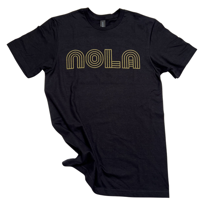 NOLA Black + Gold Adult T-Shirt