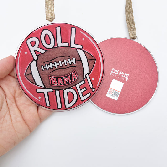 Acrylic Alabama Roll Tide Ornament