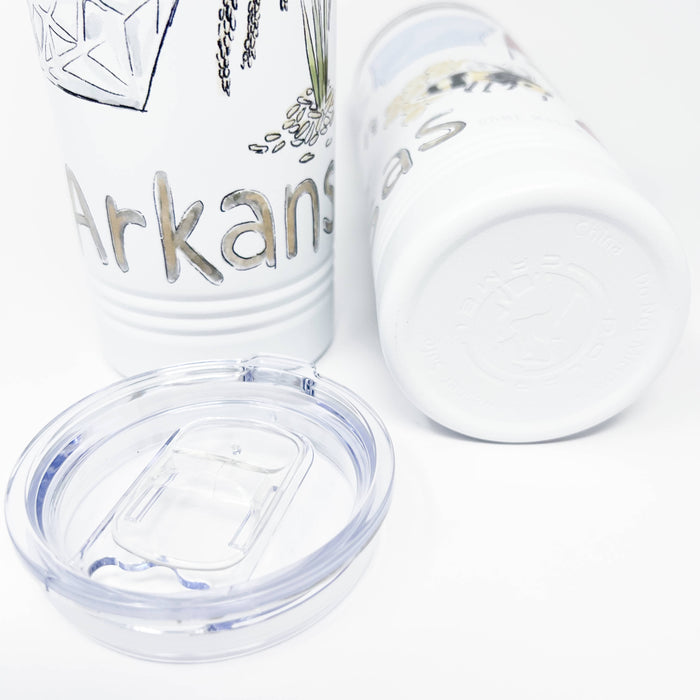 Arkansas Icons Skinny Tumbler 22oz