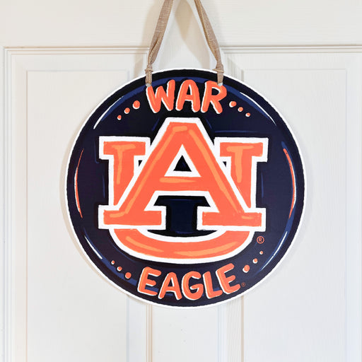 University of Auburn Alabama UA War Eagles Navy + Gold Tigers Door Hangers