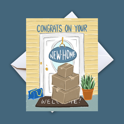 Home Malone Designs Congrats On Your New Home House Warming Greeting Card // Cute Stationery for New Home Owners // Made in USA // Designed in New Orleans