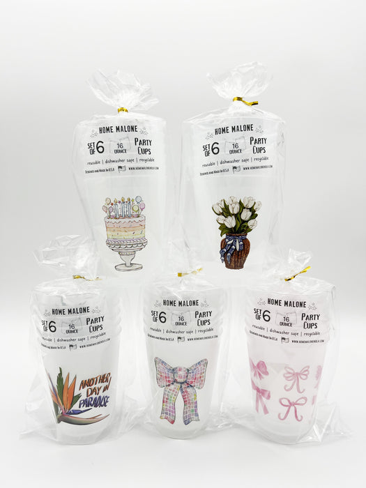 White Tulips Party Cup Set