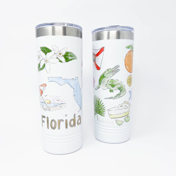 Florida Icons Skinny Tumbler 22oz