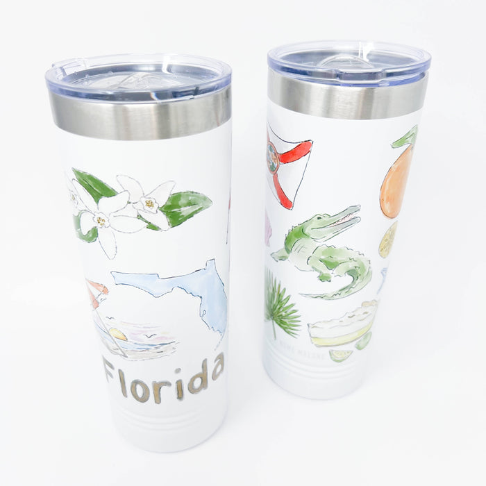 Florida Icons Skinny Tumbler 22oz