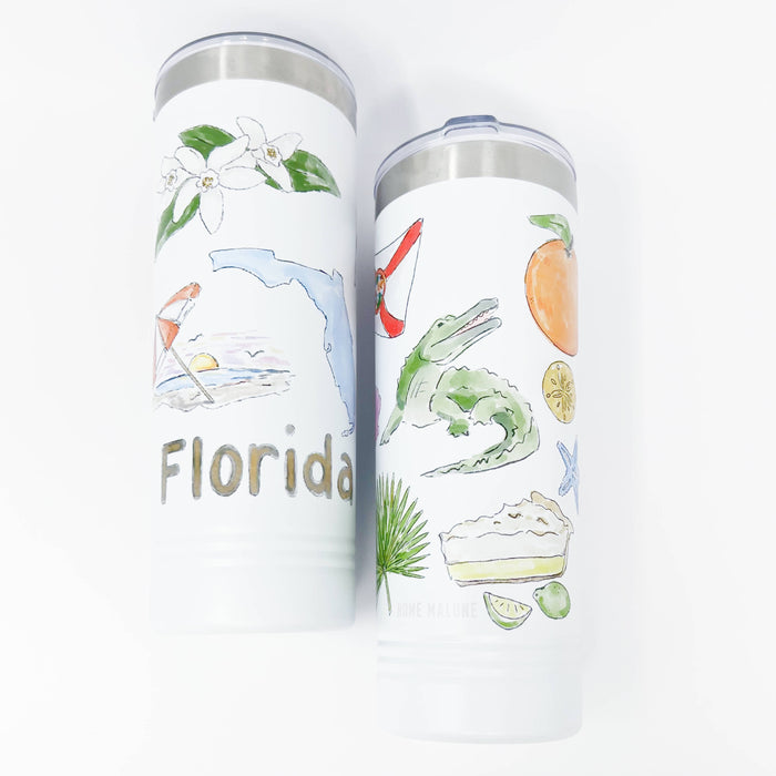 Florida Icons Skinny Tumbler 22oz