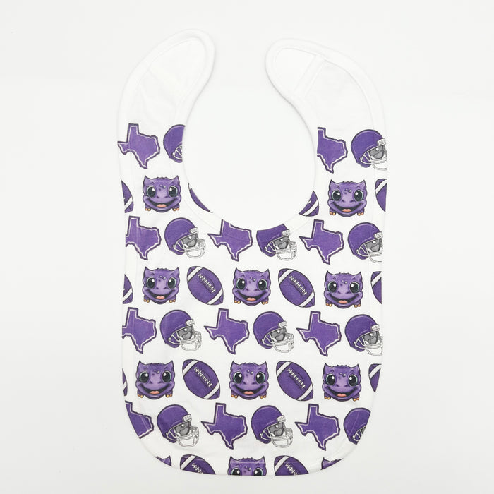 Horned Frog Football Bib- ONLINE EXCLUSIVE