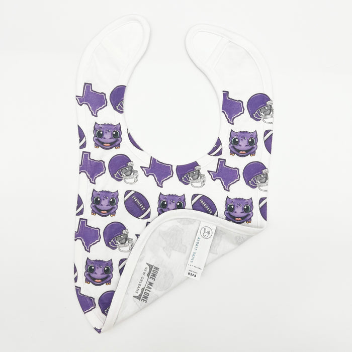 Horned Frog Football Bib- ONLINE EXCLUSIVE