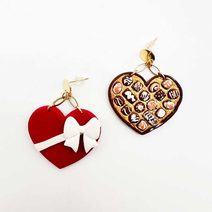 Chocolate Boxes Clay Earrings