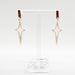 Pretty white pearl dangle drop north star earrings for everyday 