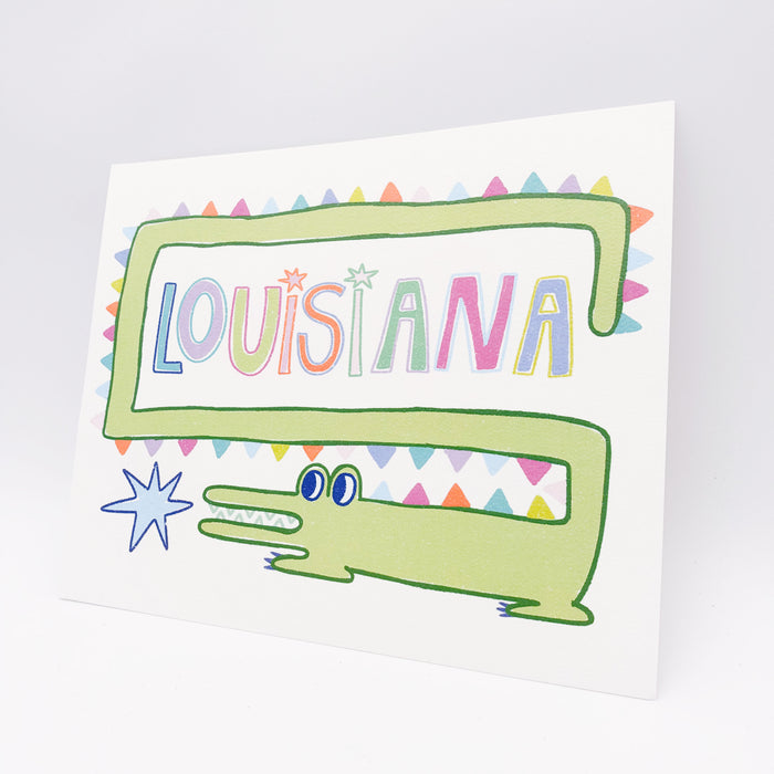 Louisiana Gator Print 8x10