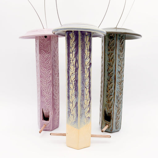Kent Follette Pottery Bird Feeders Pretty Bird Watching Unique Gifts at Home Malone NOLA