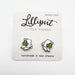 Lilliput mardi gras majorette marching boots stud earrings for kids cute white green purple and gold earrings