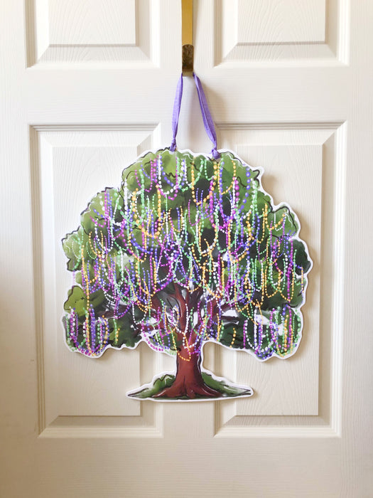 Mardi Gras Bead Tree Door Hanger
