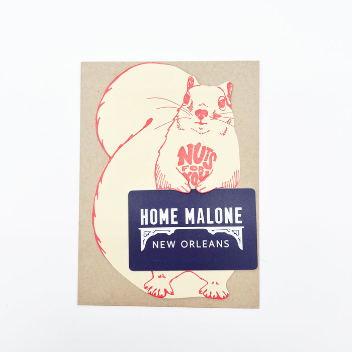 Nuts For You Squirrel Gift Card Holder