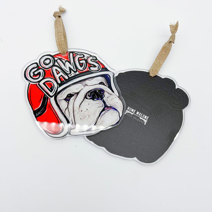 Acrylic Go Dawgs Ornament - ONLINE EXCLUSIVE