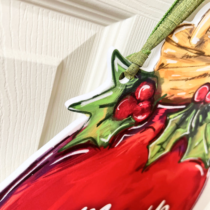 Merry and Bright Light Bulb Door Hanger