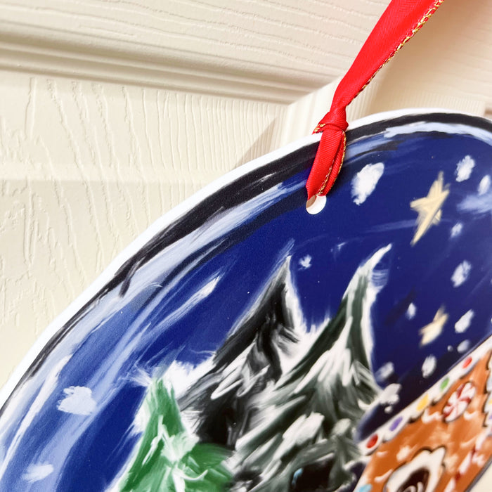 Winter Snowglobe Door Hanger