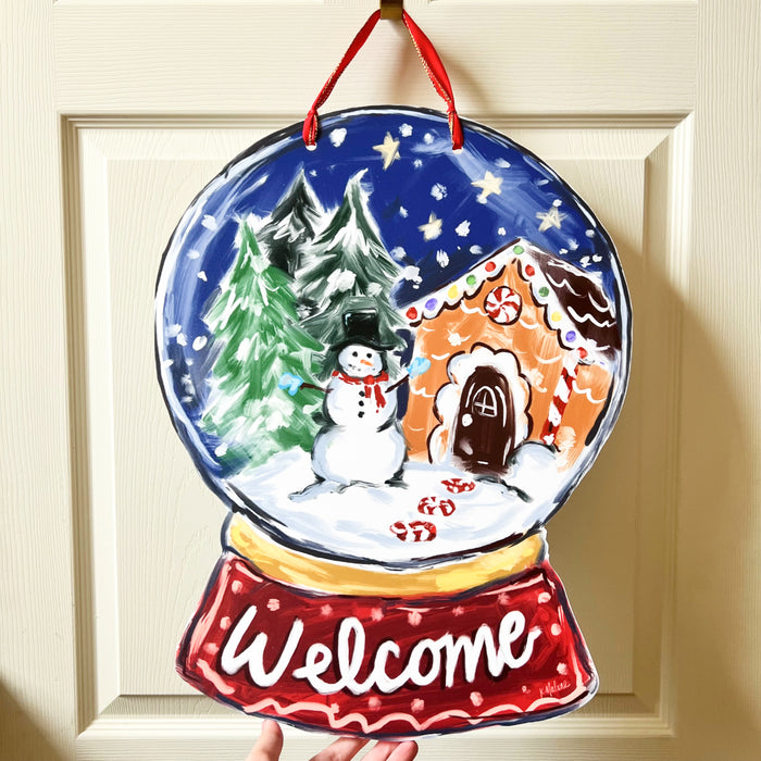 Winter Snowglobe Door Hanger
