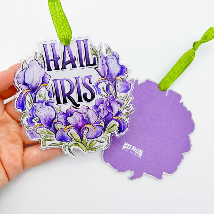 Hail Iris Flowers Acrylic Ornament