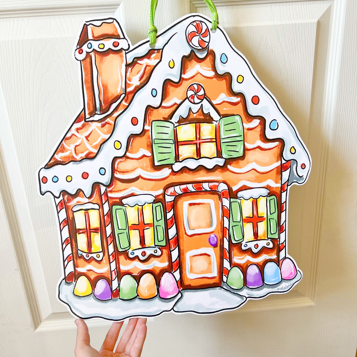 Gingerbread House Door Hanger