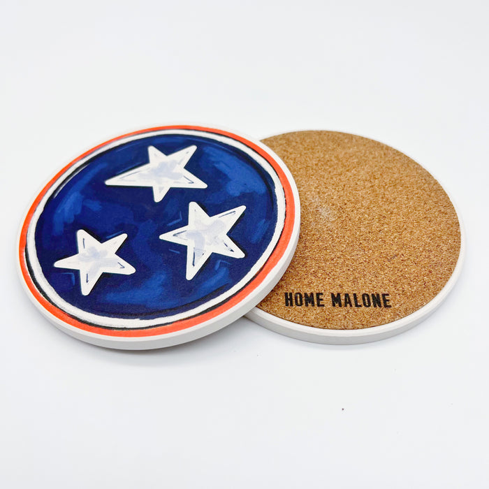 Tennessee Flag Stars Coaster - ONLINE EXCLUSIVE